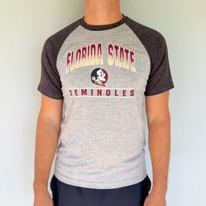 Colosseum Florida State Seminoles gray performance logo tee size large